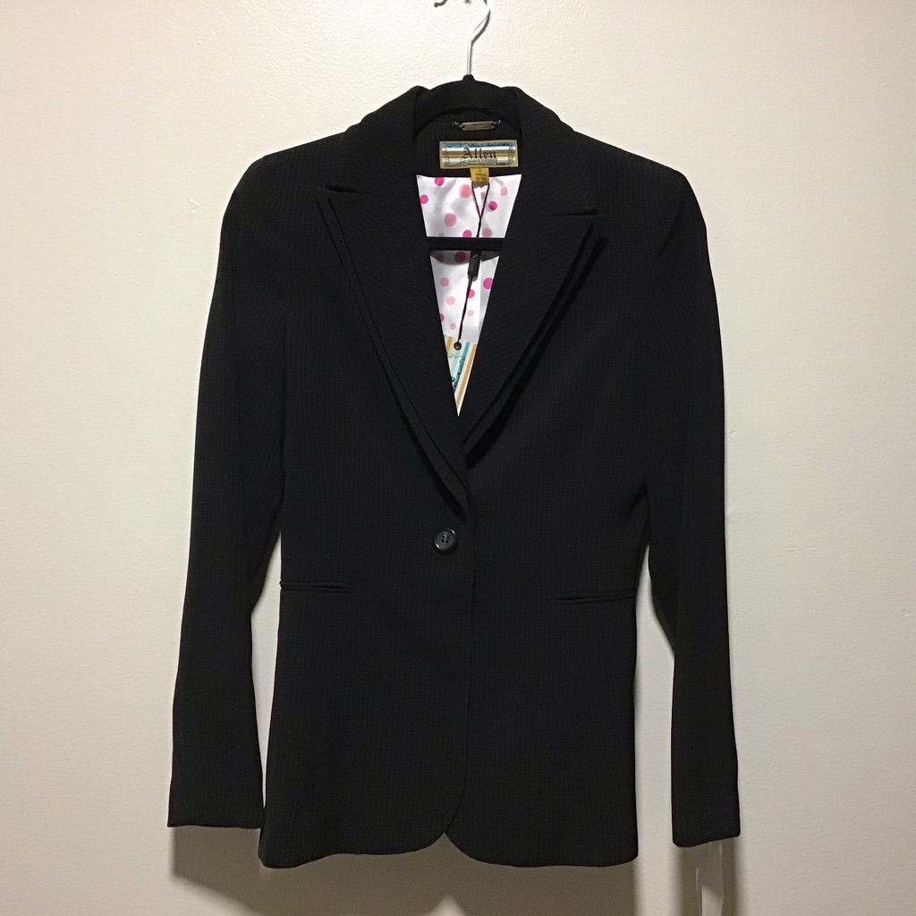 Allen By Allen B Schwartz Blazer Pin Striped Size 2